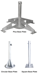 Plus, circular, and square base plates for Ashlok Safe Earthing Electrode systems, used in safe earthing installations across India